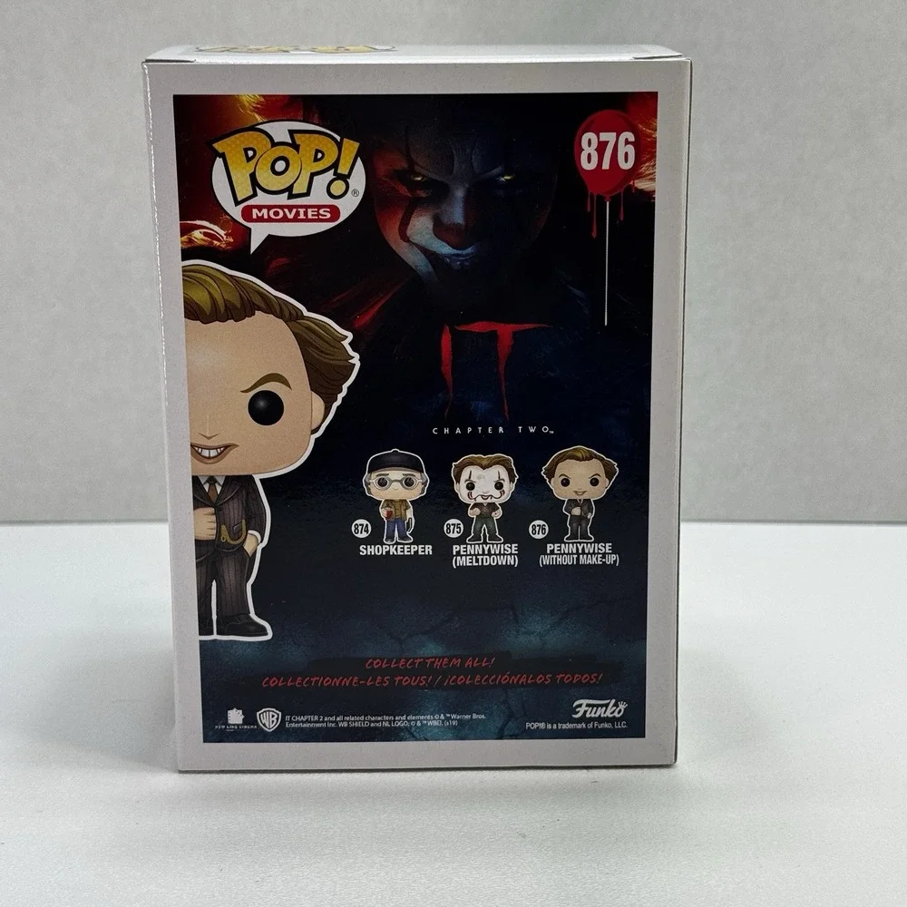 PENNYWISE (WITHOUT MAKEUP) Funko Pop! IT Chapter 2 Vinyl Figure #876 Horror NEW